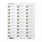 Waterverf Saguaro Cactus retour adres label (Full Sheet)