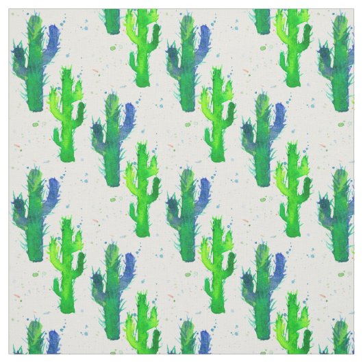 Waterverf Saguaro Cactus Stof (Swatch)