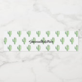 Waterverf Saguaro Cactus Waterlabels Waterfles Etiket (Enkel label)