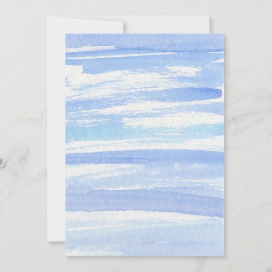 Waterverf Sailboot Nautical Wedding Invitation Aankondiging (Achterkant)