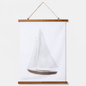 Waterverf Sailboot Nursery Decor Hangend Wandkleed (Voorkant)