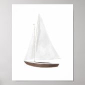 Waterverf Sailboot Nursery Decor Poster (Voorkant)