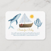 Waterverf Sailor Whale Zee Boeken voor Baby Informatiekaartje (Voorkant)