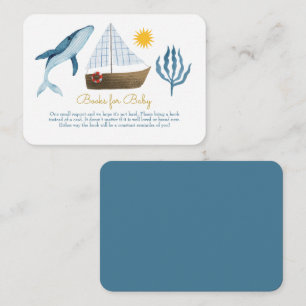 Waterverf Sailor Whale Zee Boeken voor Baby Informatiekaartje