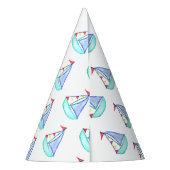 Waterverf Sailships Pet Feesthoedjes (Achterkant)