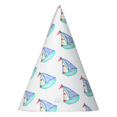 Waterverf Sailships Pet Feesthoedjes (Links)