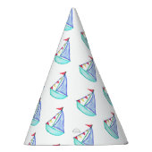 Waterverf Sailships Pet Feesthoedjes (Rechts)