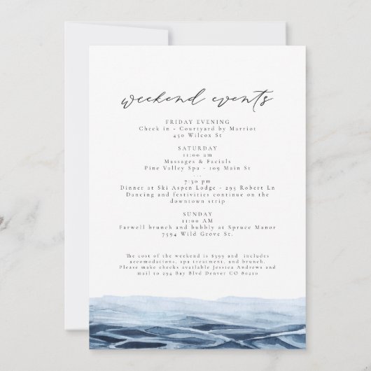 Waterverf Saint Augustine Florida Skyline Beach Kaart (Achterkant)