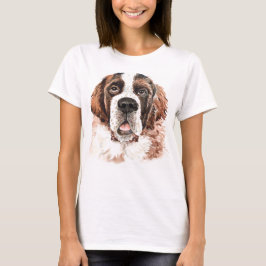 Waterverf Saint Bernard T-shirt