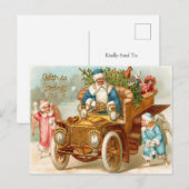  Waterverf Saint Nick Kerstgroeten Feestdagenkaart (Voorkant / Achterkant)