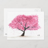 Waterverf Sakura Briefkaart (Voorkant / Achterkant)