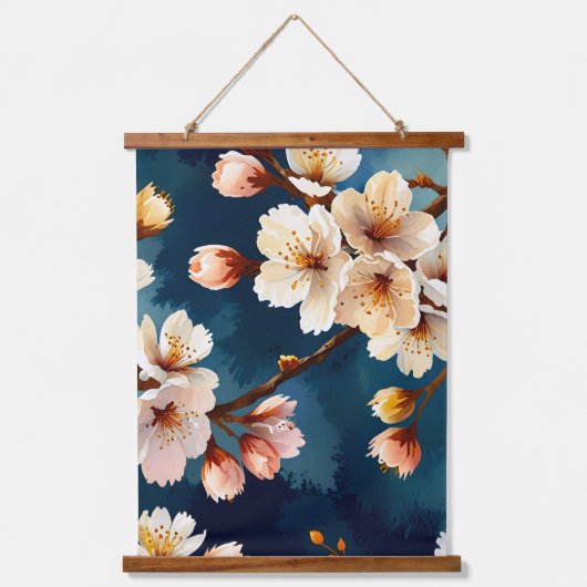 Waterverf Sakura Dreams Hangend Wandkleed (Voorkant)