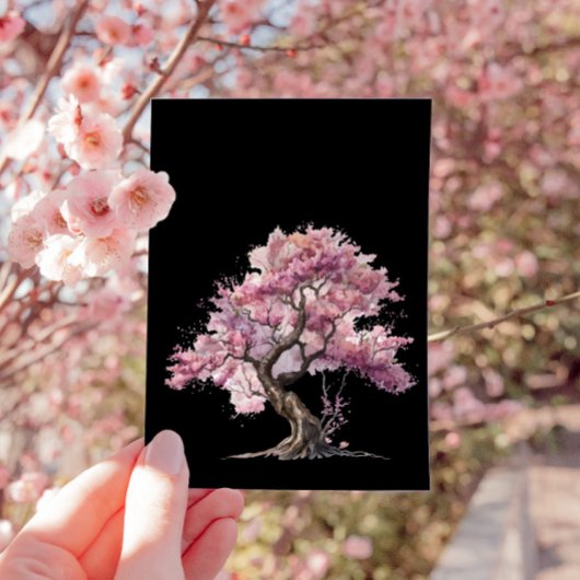 Waterverf Sakura Kersenbloem bruiloft uitnodiging