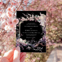 Waterverf Sakura Kersenbloem bruiloft uitnodiging