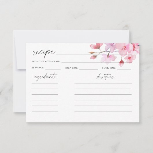 Waterverf Sakura - receptenkaart (Voorkant)