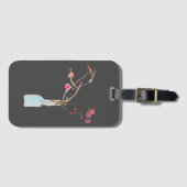 Waterverf sakura roze kers blossom bagagelabel (Voorkant (horizontaal))