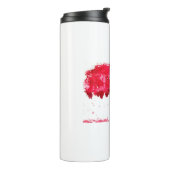 Waterverf sakura roze kersenboom thermosbeker (Gedraaid links)