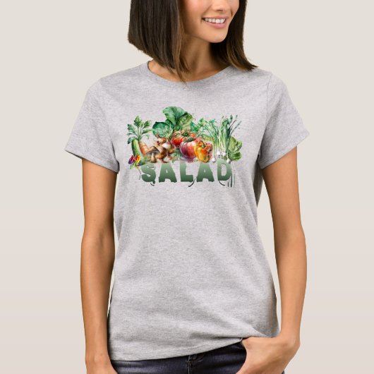 Waterverf salade t-shirt (Voorkant)