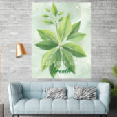 Waterverf salie groen laat botanisch Poster achter