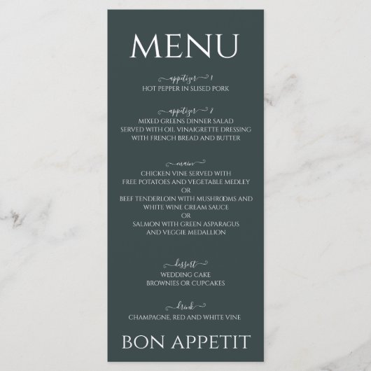 Waterverf saliegroen eucalyptus menu (Voorkant)
