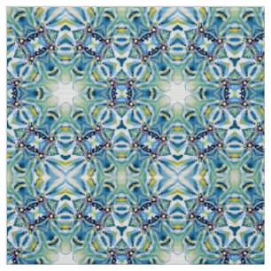 Waterverf Saliegroen Perzischblauw Artdeco Stof