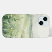 Waterverf Saliegroene Weidelandschap iPhone 15 Case-Mate iPhone Case (Achterkant (horizontaal))