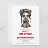 waterverf sally pop spooktacular birthday kaart (Voorkant)