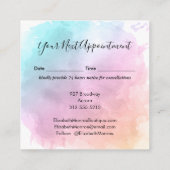 Waterverf Salon Afsprakenkaartje (Achterkant)