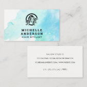 Waterverf Salon Haar Beauty Logo | Loyaliteit Kaar Klantenkaartje (Voorkant / Achterkant)