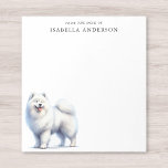 Waterverf Samoyed van het bureau van Notitieblok<br><div class="desc">Waterverf Samoyed "From the Desk Of" Notitieblok, een poot-wat mix van functionaliteit en charme voor hondenliefhebbers! Spreek je canine toewijding uit terwijl je notities opneemt op dit prachtige notitieblok versierd met een grillige waterverf afbeelding van de beminnelijke Samojeed. Op maat gemaakt voor hondenbezitters en liefhebbers, is dit notitieblok een heerlijke...</div>