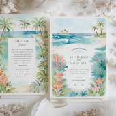 Waterverf San Andrés Colombia Huwelijk Kaart