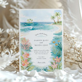 Waterverf San Andrés Colombia Huwelijk Kaart