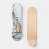 Waterverf San Francisco Persoonlijk Skateboard (Voorkant)