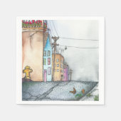 Waterverf San Francisco Servetten (Voorkant)