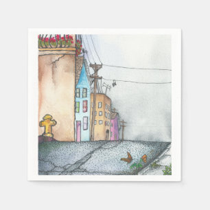 Waterverf San Francisco Servetten