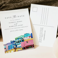 Waterverf San Juan Puerto Rico Kleurrijke gebouwen