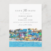 Waterverf San Juan Puerto Rico Skyline Tropical Briefkaart (Voorkant)