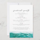 Waterverf San Juan Puerto Rico Skyline Tropical Kaart (Achterkant)