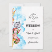 Waterverf San Miguel de Allende Bewaar de datum Kaart (Voorkant)