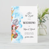 Waterverf San Miguel de Allende Bewaar de datum Kaart (Staand voorkant)