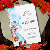 Waterverf San Miguel de Allende Bewaar de datum Kaart