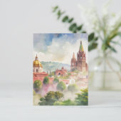 Waterverf San Miguel de Allende Briefkaart (Staand voorkant)