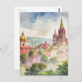 Waterverf San Miguel de Allende Briefkaart (Voorkant / Achterkant)