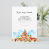 Waterverf San Miguel de Allende rustieke bruiloft Bedankkaart (Staand voorkant)