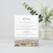 Waterverf San Miguel Skyline Mexico Details Kaart (Staand voorkant)