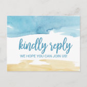 Waterverf Sand and Zee Menu Keuze RSVP (Voorkant)