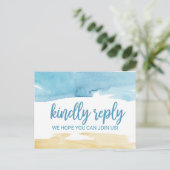 Waterverf Sand and Zee Menu Keuze RSVP (Staand voorkant)