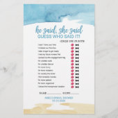 Waterverf Sand and Zee "Wedding Word Search"-spel Flyer (Voorkant)