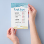 Waterverf Sand and Zee "Wedding Word Search"-spel Flyer (Hand)