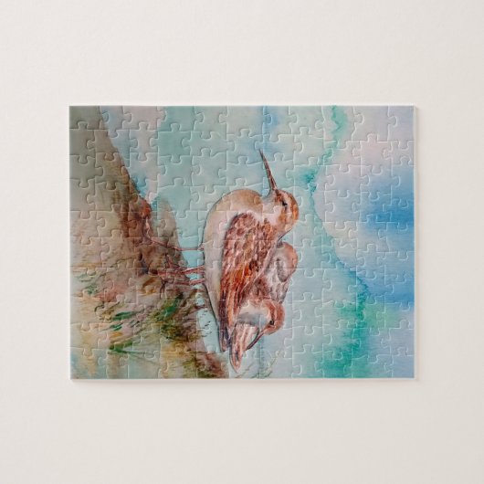 Waterverf Sandpiper Shore Bird Legpuzzel (Horizontaal)